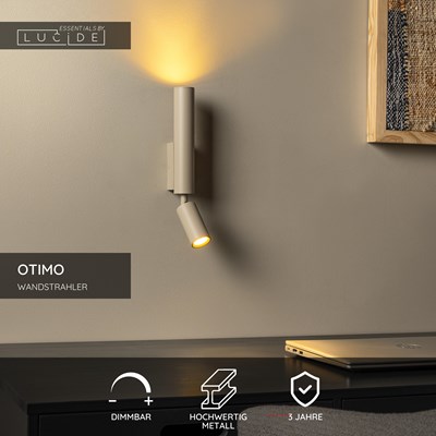 Lucide OTIMO - Wandstrahler / Wandleuchte - 2xGU10 - Taupe | Essential